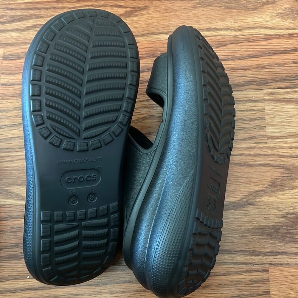 NEW Crocs Black Slide Sandals size M6, W8 - Picture 5 of 12
